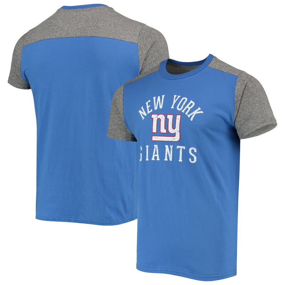 New York Giants Majestic Threads Field Goal Slub T-Shirt - Royal/Gray - NFL