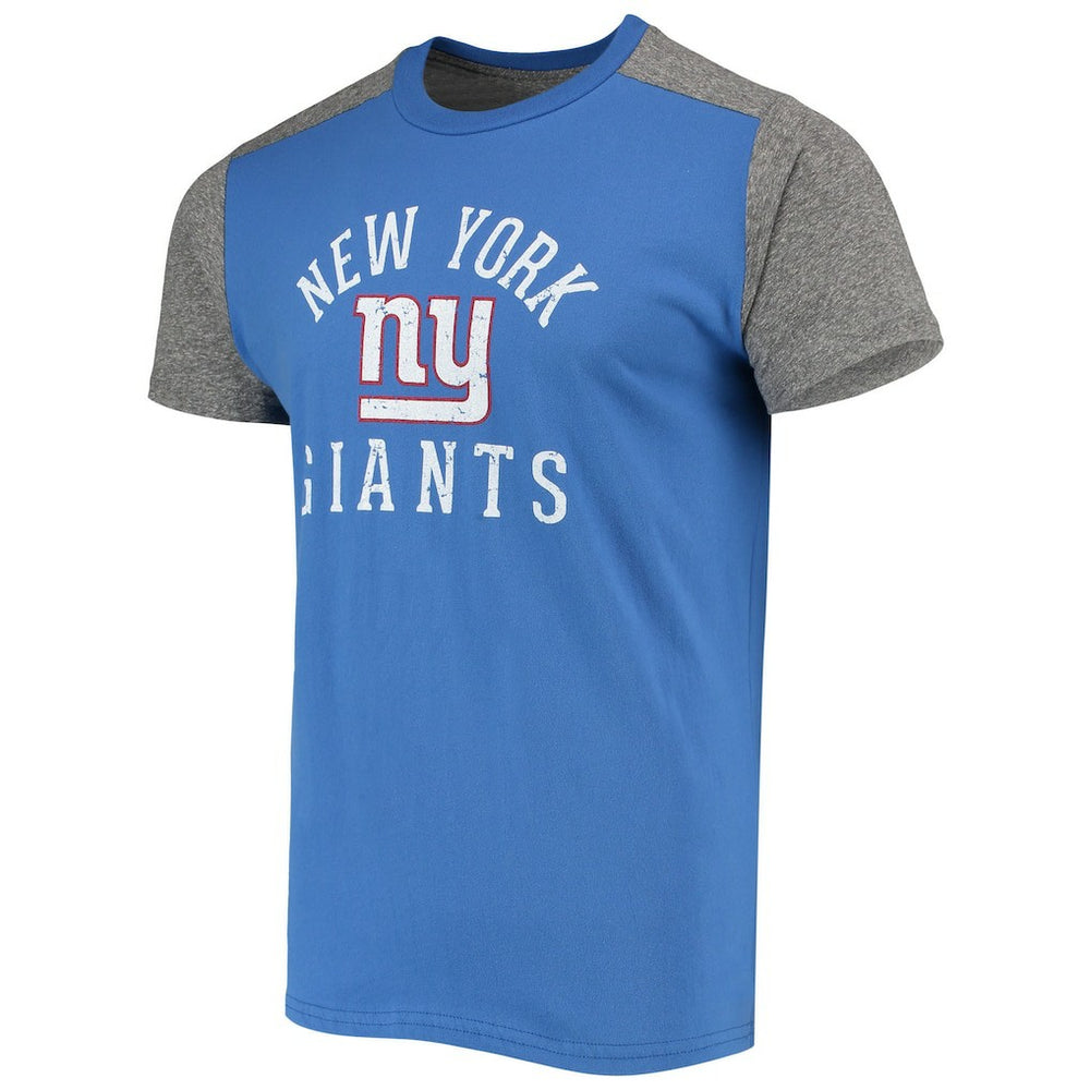 New York Giants Majestic Threads Field Goal Slub T-Shirt - Royal/Gray - NFL