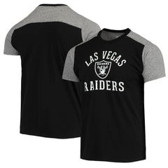 Las Vegas Raiders Majestic Threads Field Goal Slub T-Shirt - Black/Gray - NFL