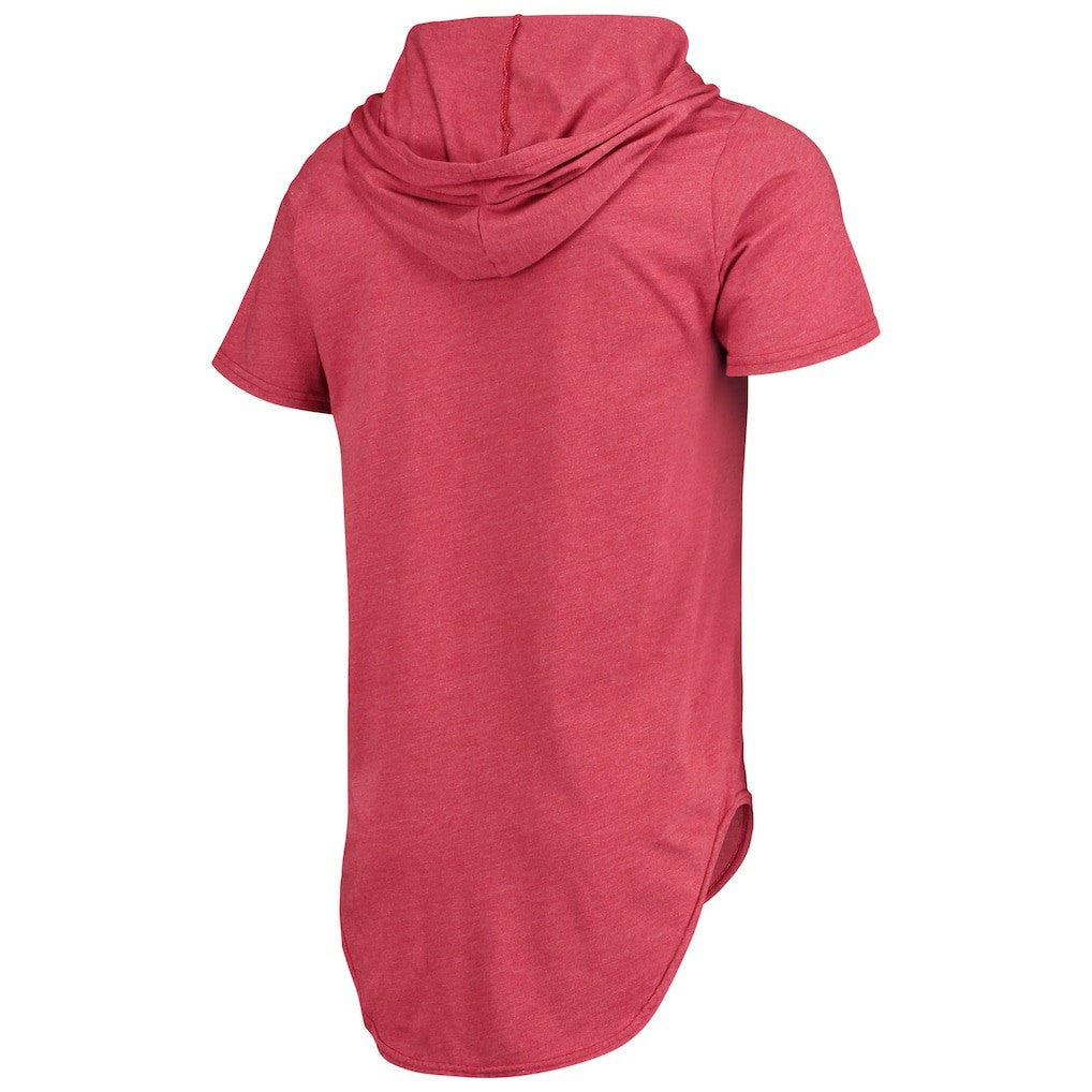 Arizona Cardinals Majestic Threads Primary Logo Tri-Blend Hoodie T-Shirt - Cardinal - NFL