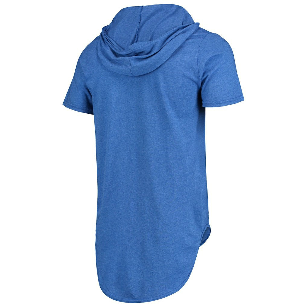 Los Angeles Rams Majestic Threads Primary Logo Tri-Blend Hoodie T-Shirt - Royal - NFL