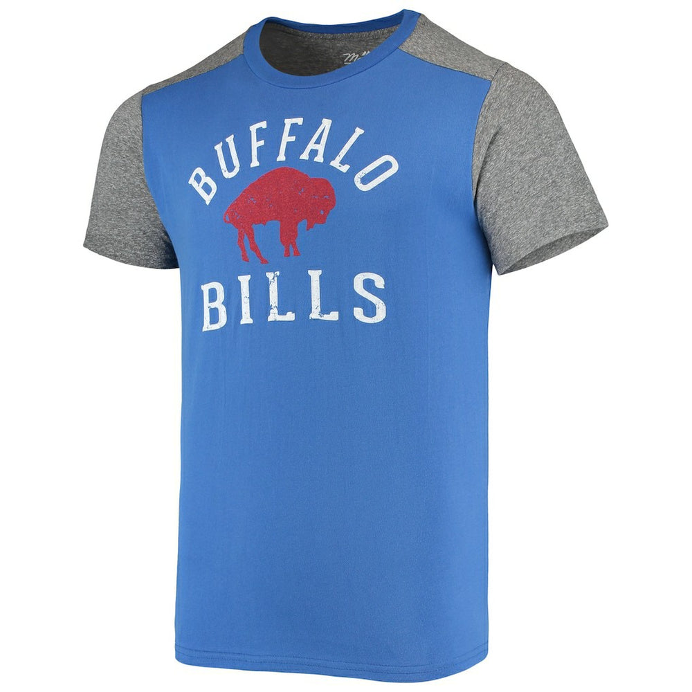 Buffalo Bills Majestic Threads Gridiron Classics Field Goal Slub T-Shirt - Royal/Heathered Gray - NFL