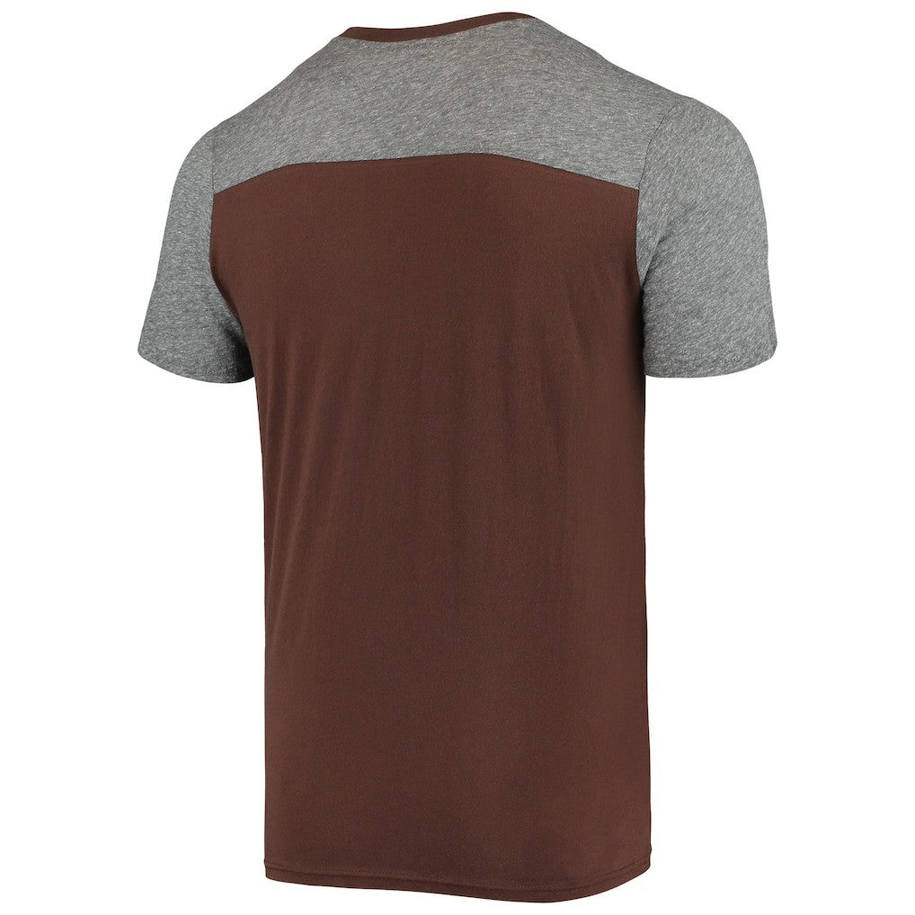 Cleveland Browns Majestic Threads Brownie The Elf Gridiron Classics Field Goal Slub T-Shirt - Brown/Heathered Gray - NFL