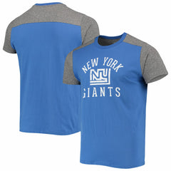 New York Giants Majestic Threads Gridiron Classics Field Goal Slub T-Shirt - Royal/Heathered Gray - NFL