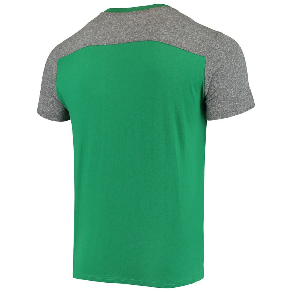 New York Jets Majestic Threads Gridiron Classics Field Goal Slub T-Shirt - Kelly Green/Heathered Gray - NFL