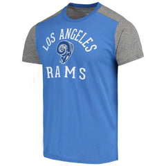 Los Angeles Rams Majestic Threads Gridiron Classics Field Goal Slub T-Shirt - Royal/Heathered Gray - NFL