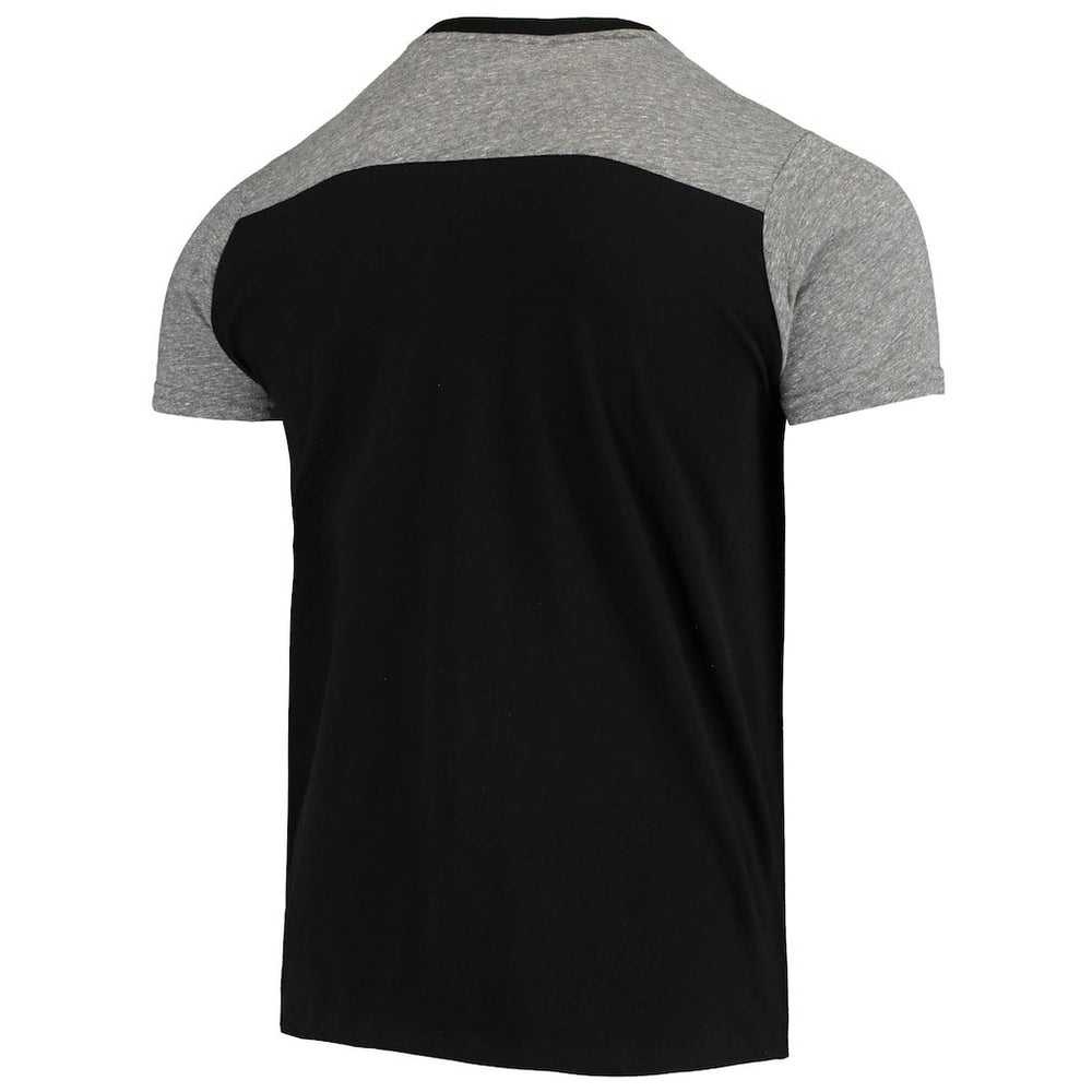 Las Vegas Raiders Majestic Threads Gridiron Classics Field Goal Slub T-Shirt - Black/Heathered Gray - NFL