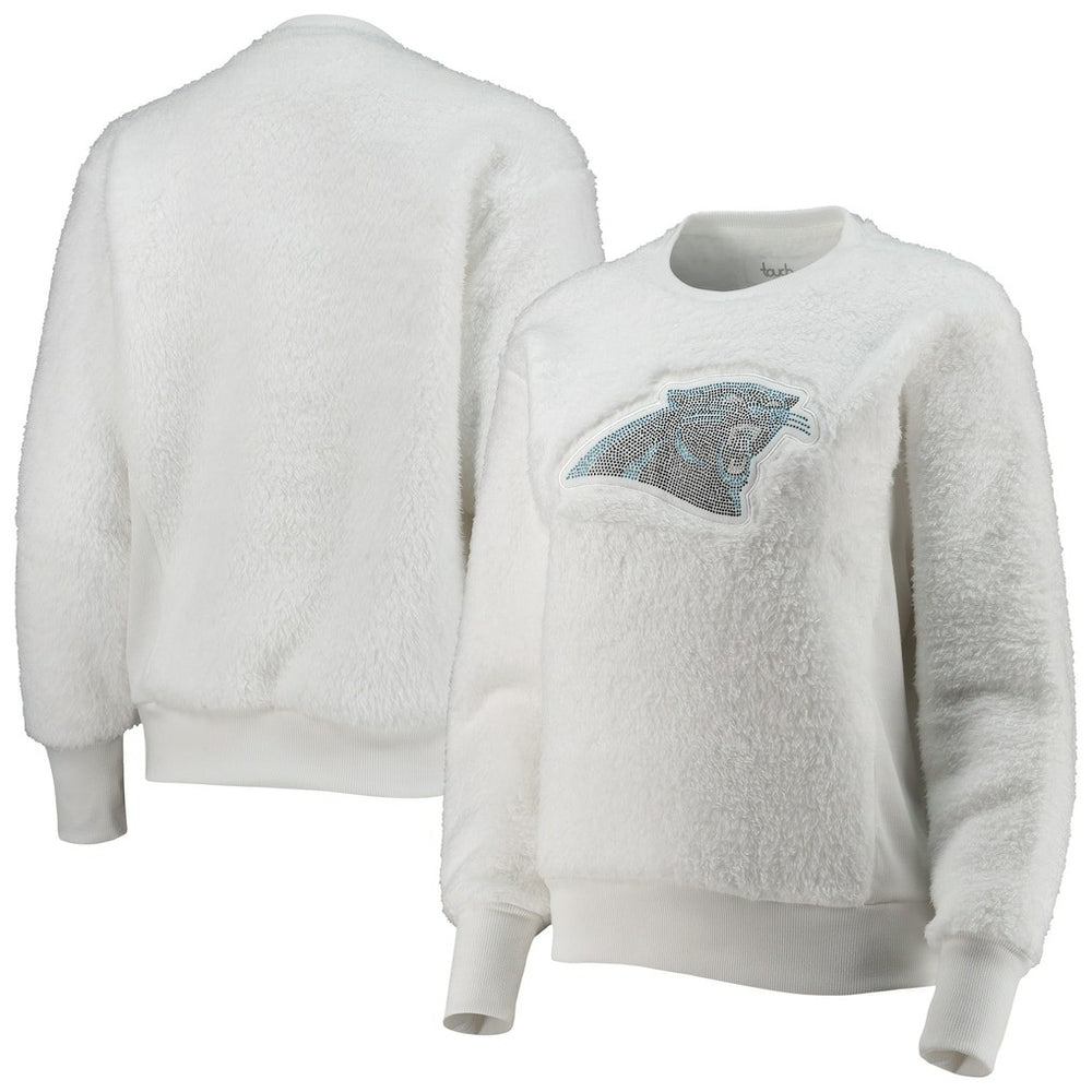 Carolina Panthers Touch Women's Milestone Tracker Pullover Sweatshirt - White - NFL
