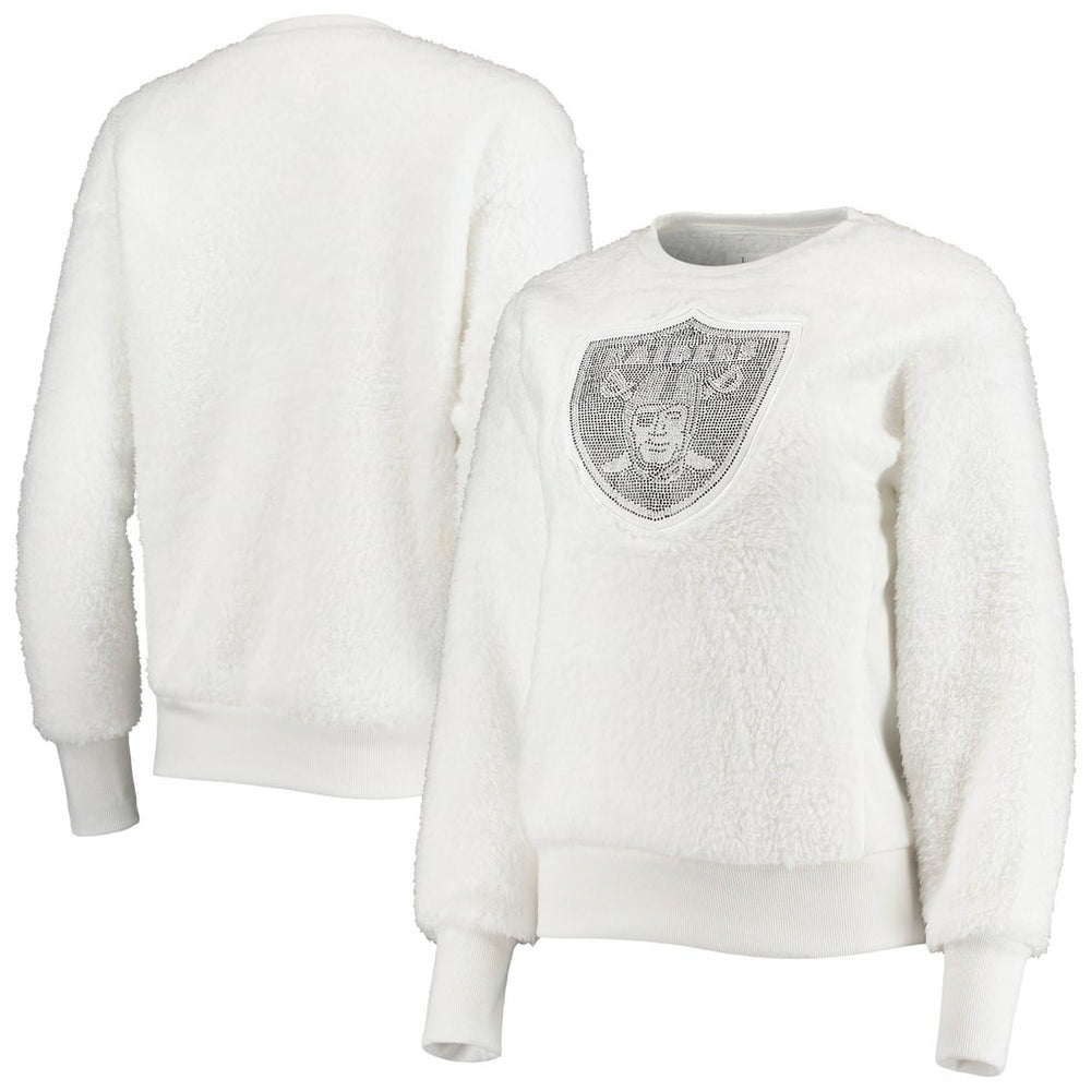 Las Vegas Raiders Touch Women's Milestone Tracker Pullover Sweatshirt - White - NFL