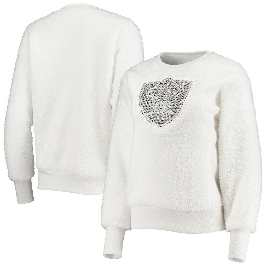 Las Vegas Raiders Touch Women's Milestone Tracker Pullover Sweatshirt - White - NFL