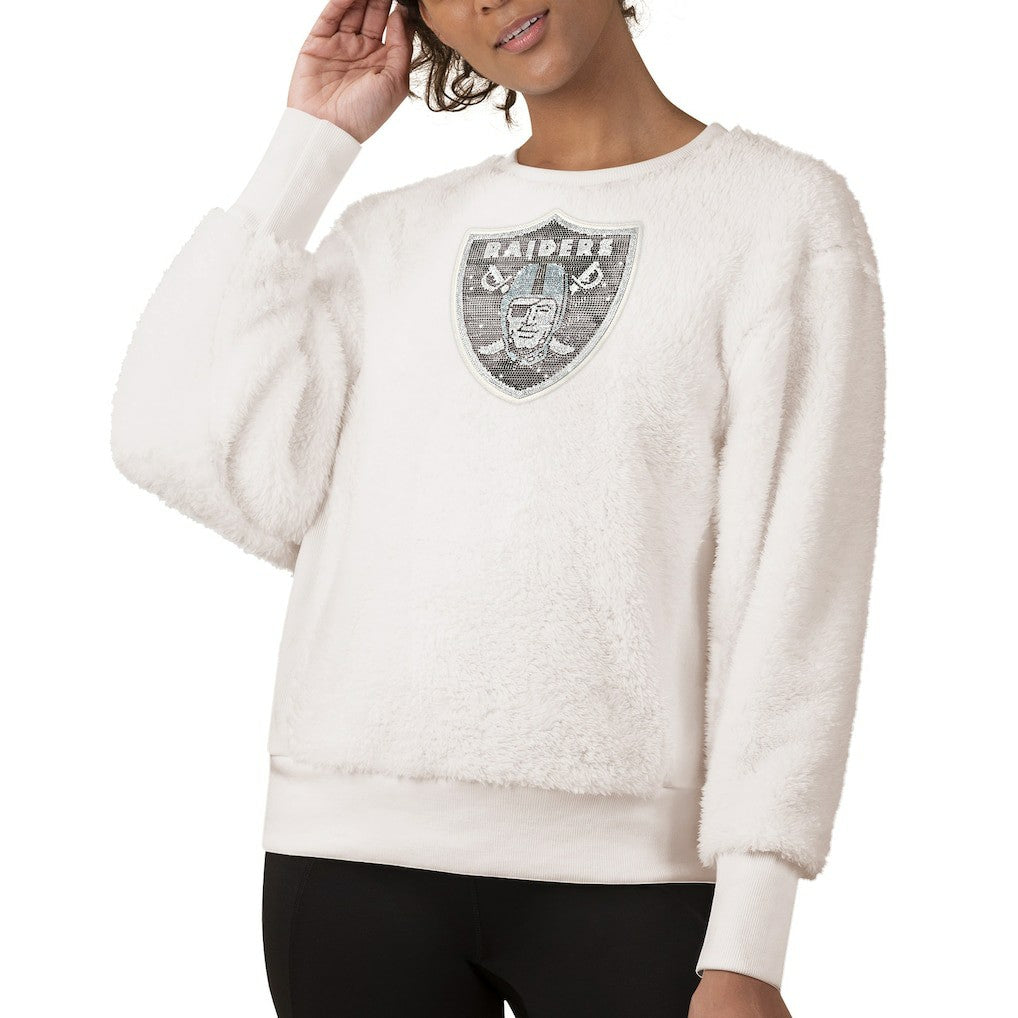 Las Vegas Raiders Touch Women's Milestone Tracker Pullover Sweatshirt - White - NFL