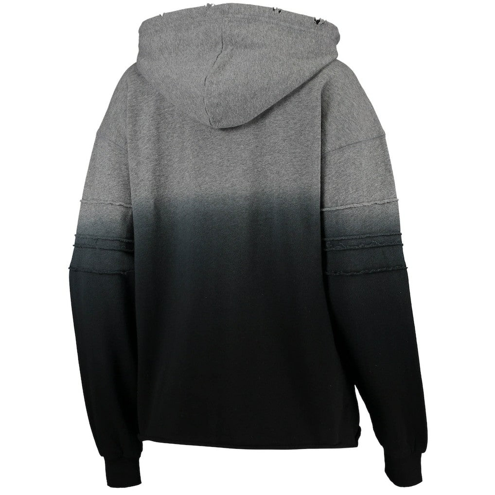 Pittsburgh Steelers Touch Women's Superstar Dip-Dye Pullover Hoodie - Heathered Gray/Black - NFL