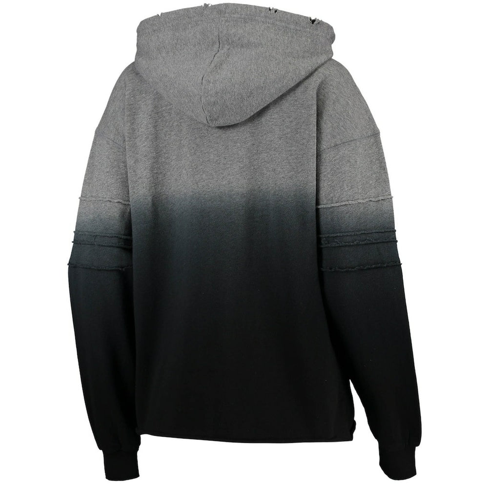 Pittsburgh Steelers Touch Women's Superstar Dip-Dye Pullover Hoodie - Heathered Gray/Black - NFL