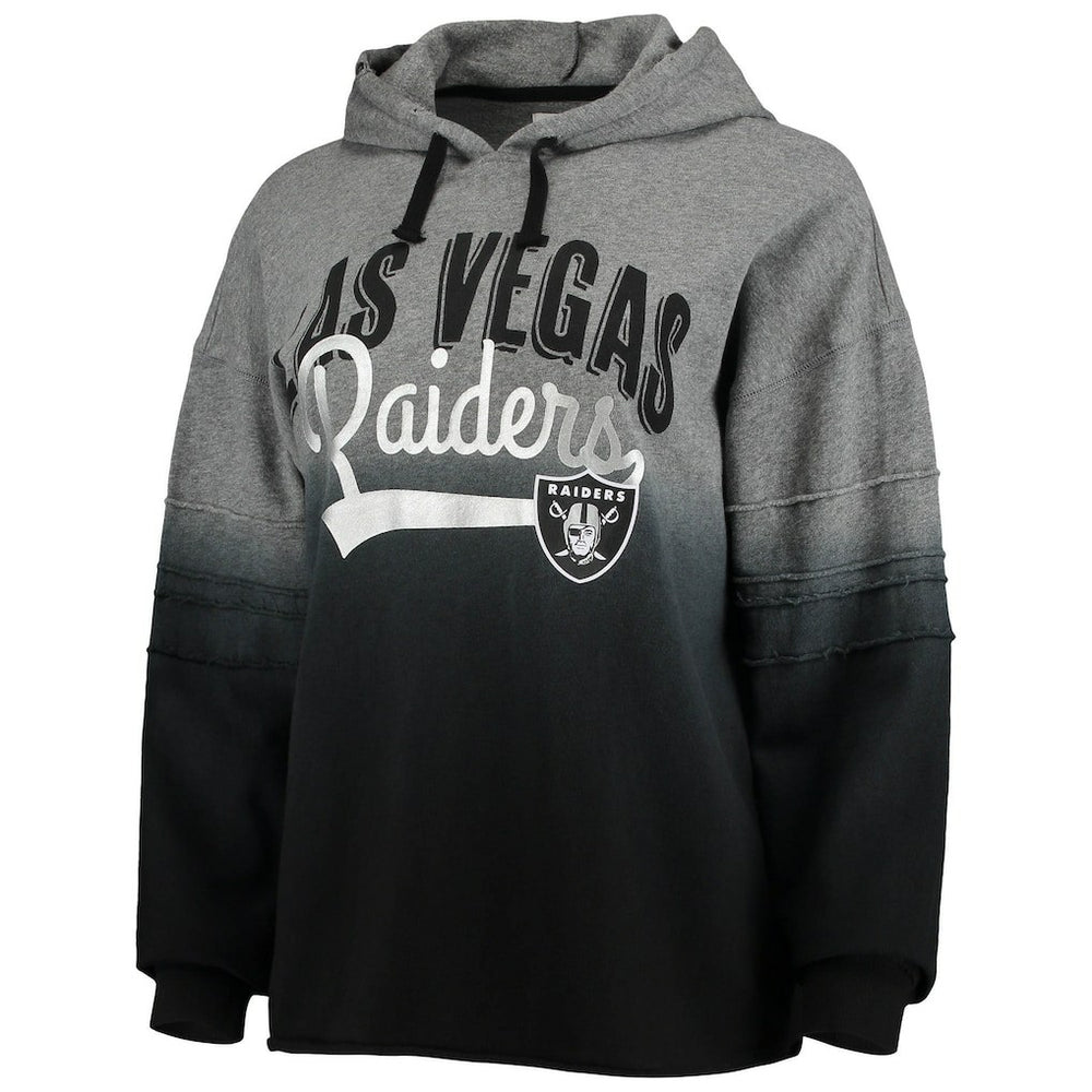 Las Vegas Raiders Touch Women's Superstar Dip-Dye Pullover Hoodie - Heathered Gray/Black - NFL