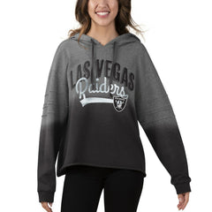 Las Vegas Raiders Touch Women's Superstar Dip-Dye Pullover Hoodie - Heathered Gray/Black - NFL