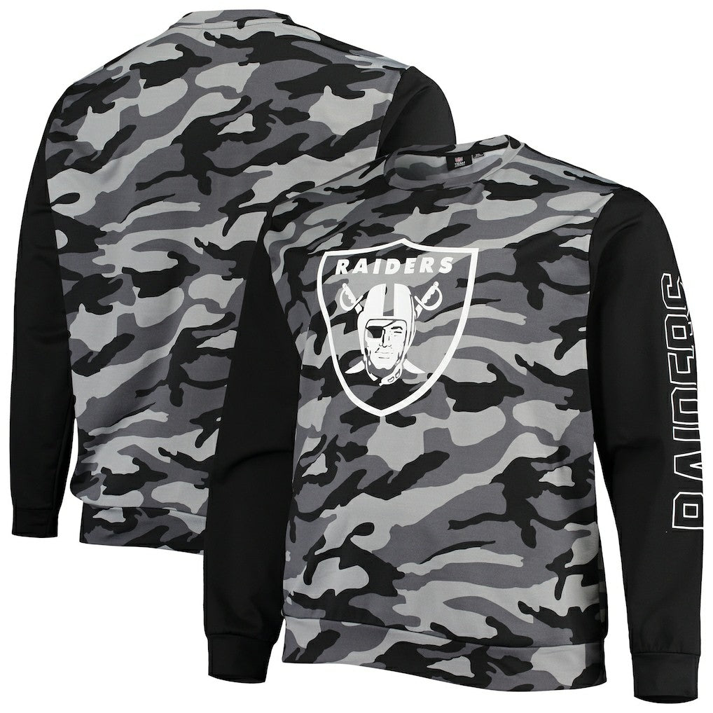 Las Vegas Raiders FOCO Camo Long Sleeve T-Shirt - Black - NFL