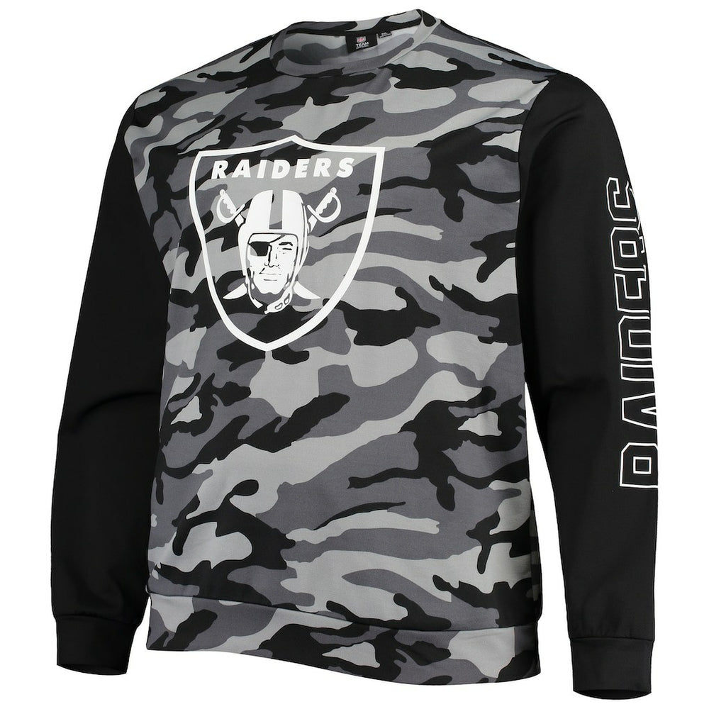 Las Vegas Raiders FOCO Camo Long Sleeve T-Shirt - Black - NFL