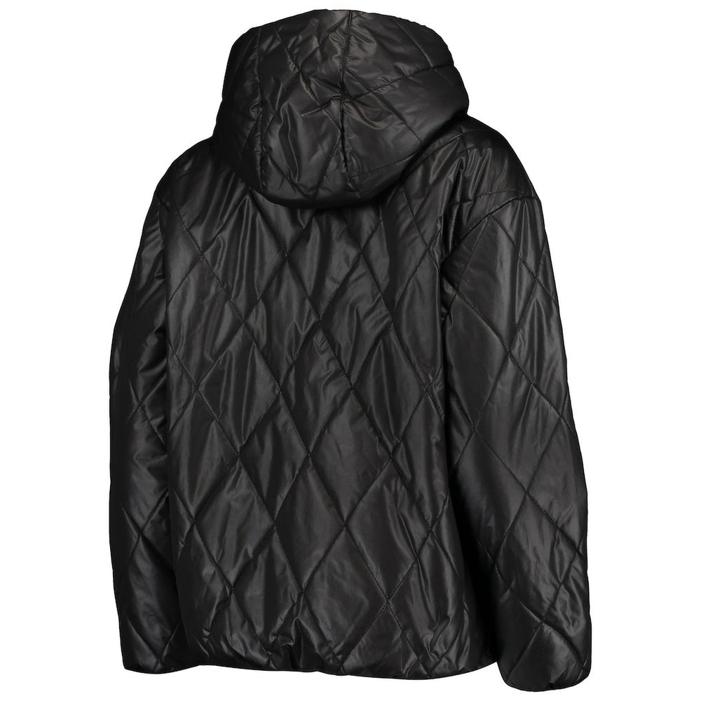 Las Vegas Raiders MSX by Michael Strahan Women's Charlotte Full-Zip Hoodie Puffer Jacket - Black - NFL