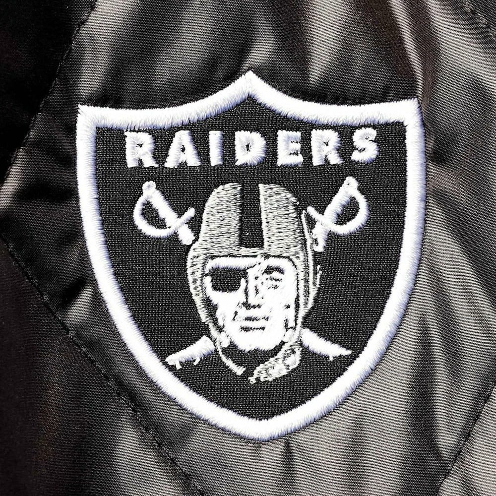 Las Vegas Raiders MSX by Michael Strahan Women's Charlotte Full-Zip Hoodie Puffer Jacket - Black - NFL