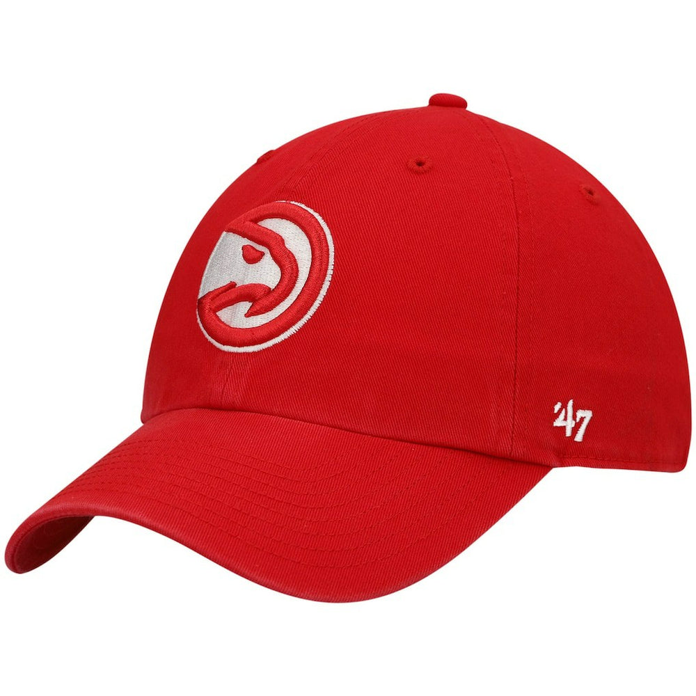 47 brand Atlanta Hawks '47 Core Logo Clean Up Adjustable Hat Red