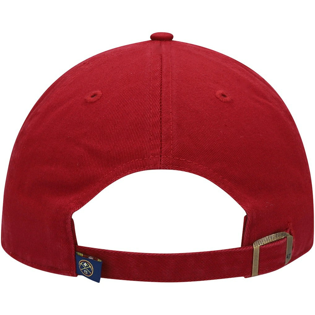 47 brand Denver Nuggets '47 Core Logo Clean Up Adjustable Hat Red