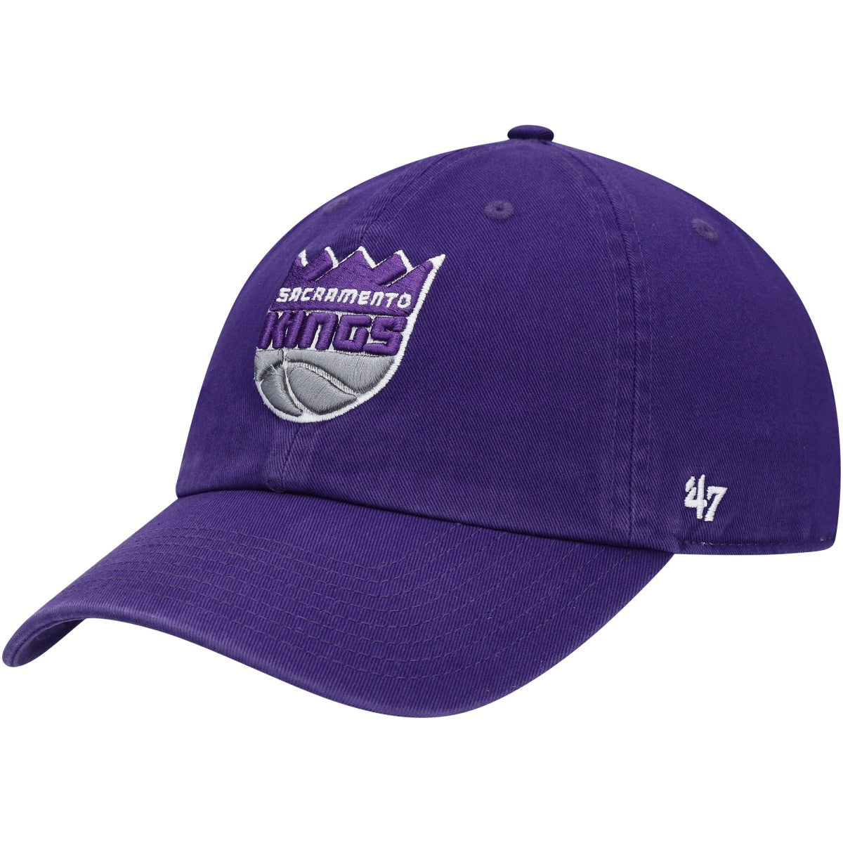 47 brand Sacramento Kings '47 Core Logo Clean Up Adjustable Hat Purple
