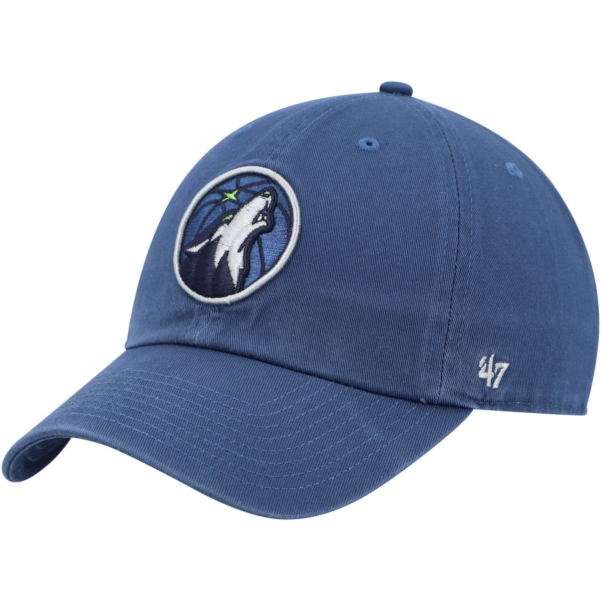 47 brand Minnesota Timberwolves '47 Core Logo Clean Up Adjustable Hat Blue