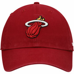 47 brand Miami Heat '47 Core Logo Clean Up Adjustable Hat Red