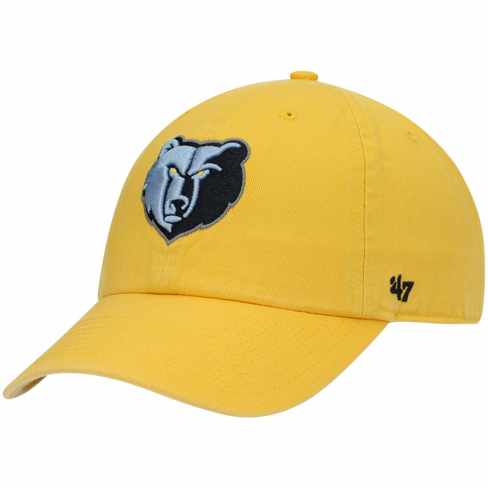 47 brand Memphis Grizzlies '47 Core Logo Clean Up Adjustable Hat Gold