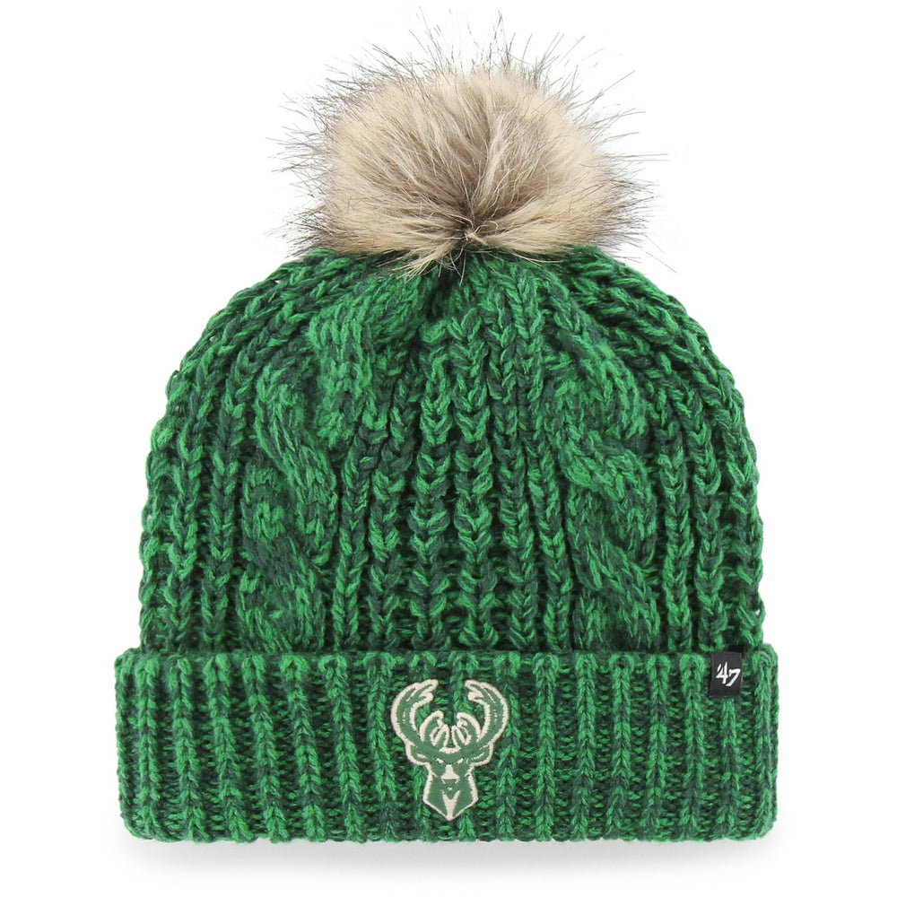 47 brand Milwaukee Bucks '47 Women's Meeko Cuffed Knit Hat with Pom Hunter Green