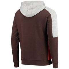 Cleveland Browns Starter Playoffs Color Block Full-Zip Hoodie - Brown/Orange - NFL