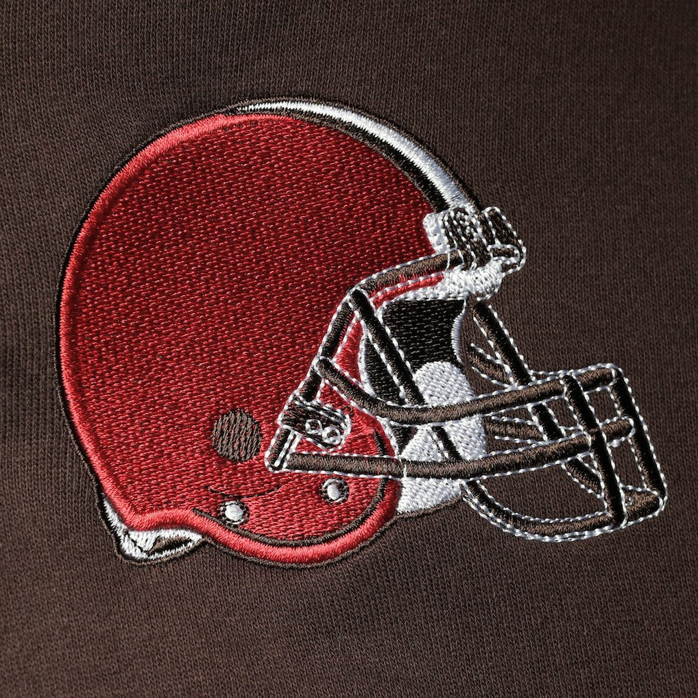 Cleveland Browns Starter Playoffs Color Block Full-Zip Hoodie - Brown/Orange - NFL