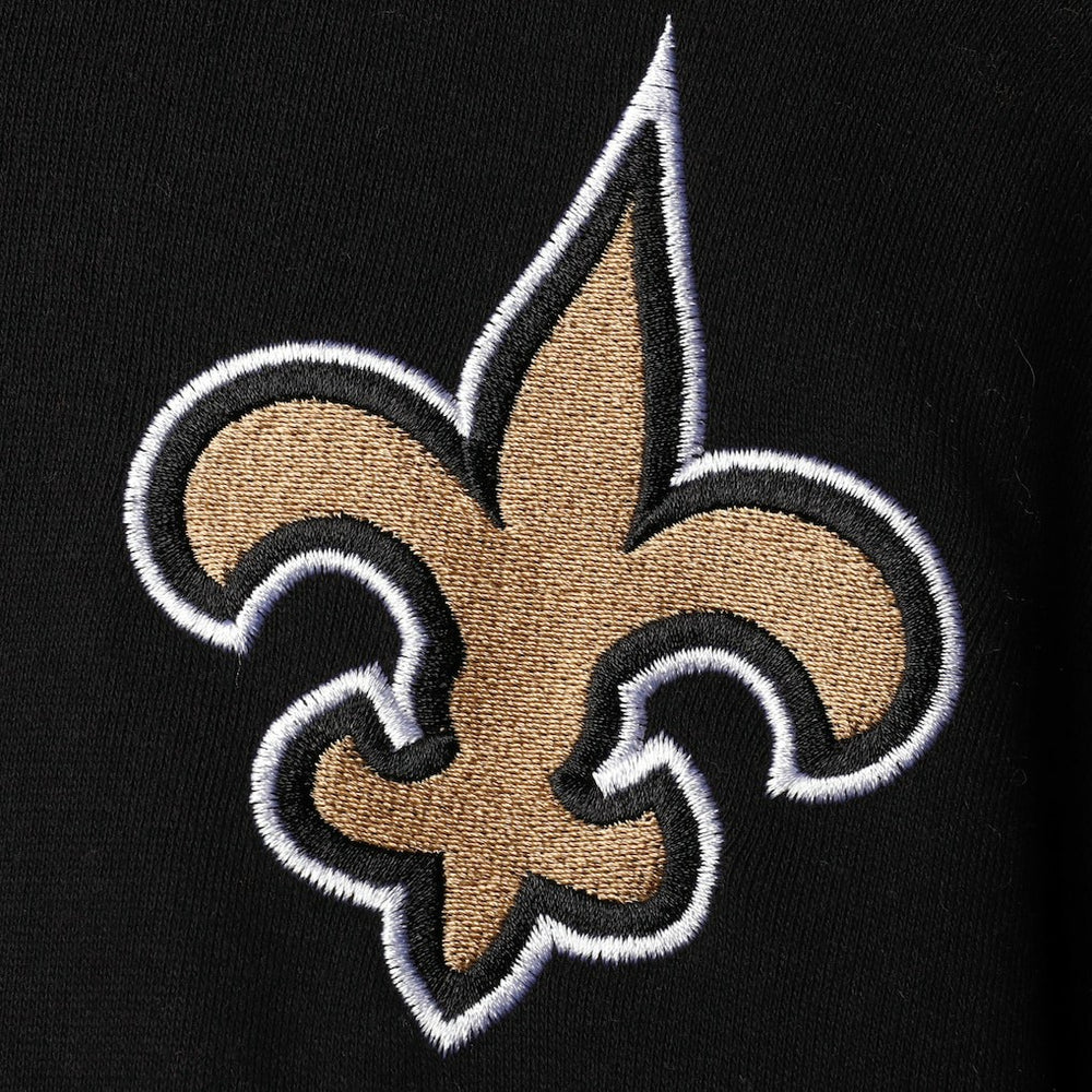 New Orleans Saints Starter Playoffs Color Block Full-Zip Hoodie - Black/Gold - NFL
