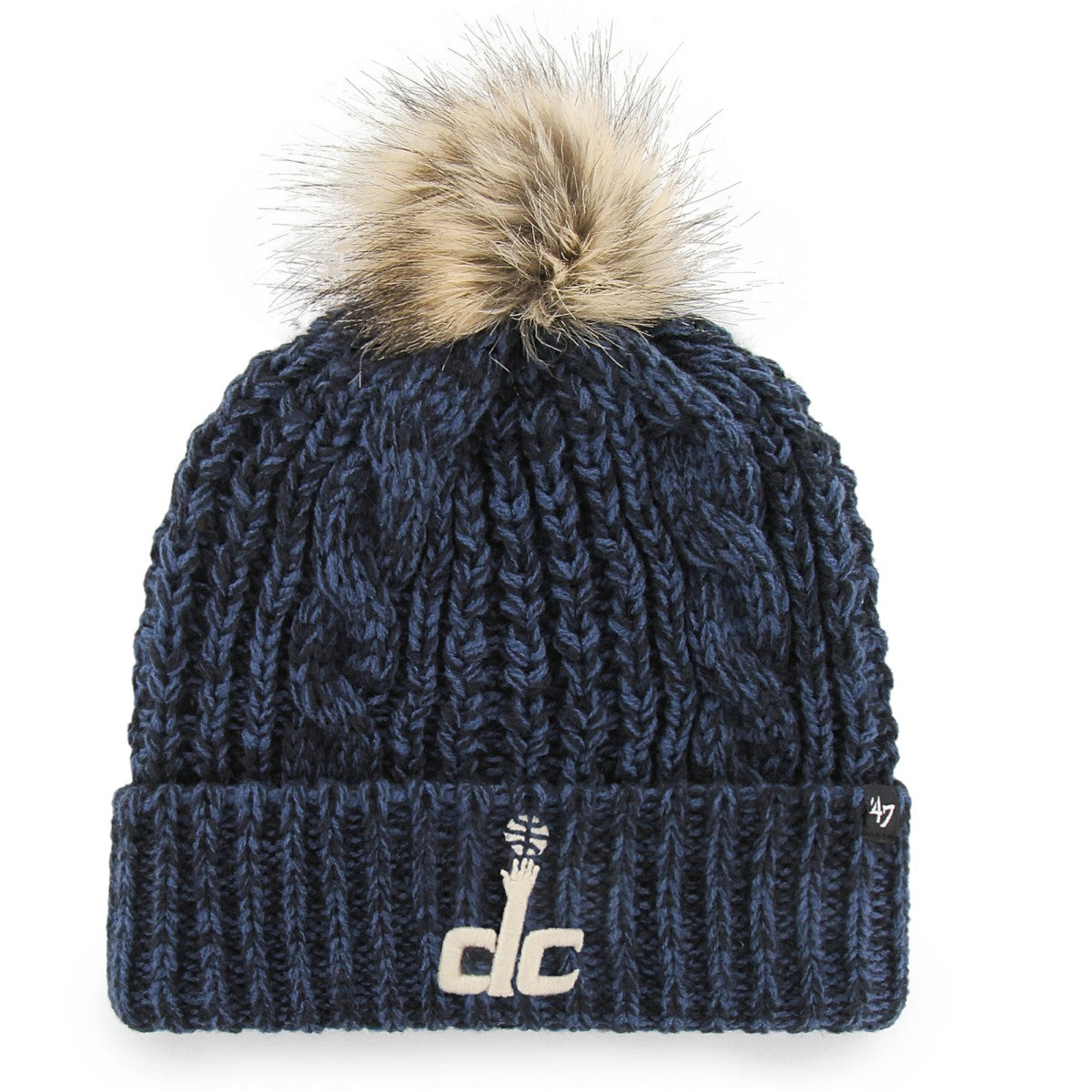 47 brand Washington Wizards '47 Women's Meeko Cuffed Knit Hat with Pom Navy