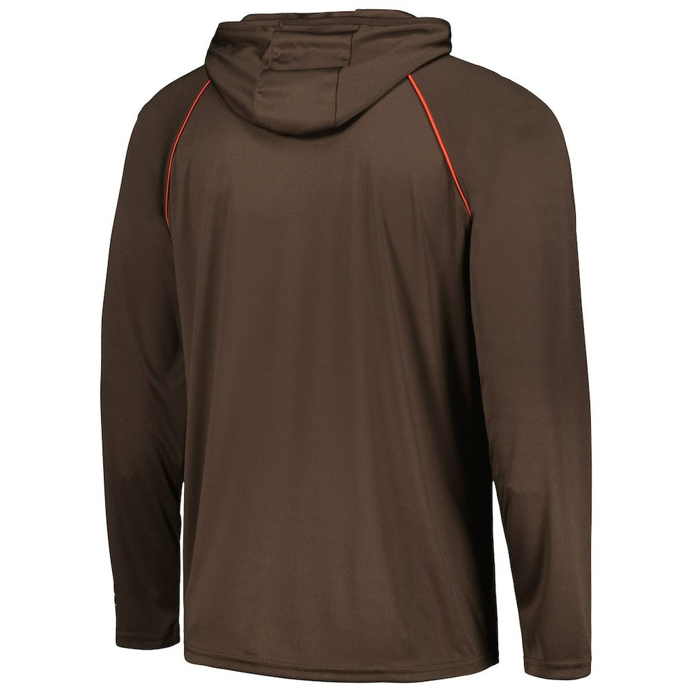 Cleveland Browns Starter Raglan Long Sleeve Hoodie T-Shirt - Brown - NFL