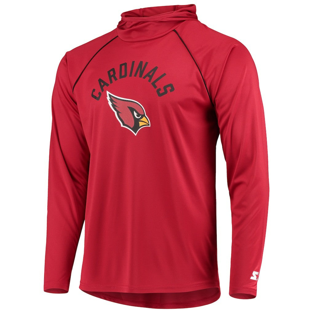 Arizona Cardinals Starter Raglan Long Sleeve Hoodie T-Shirt - Cardinal - NFL