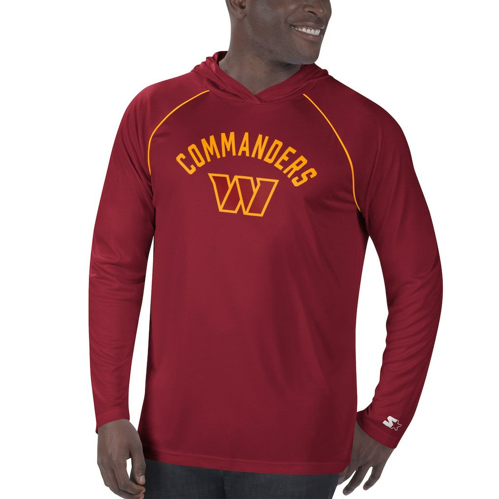 Washington Football Team Starter Raglan Long Sleeve Hoodie T-Shirt - Burgundy - NFL