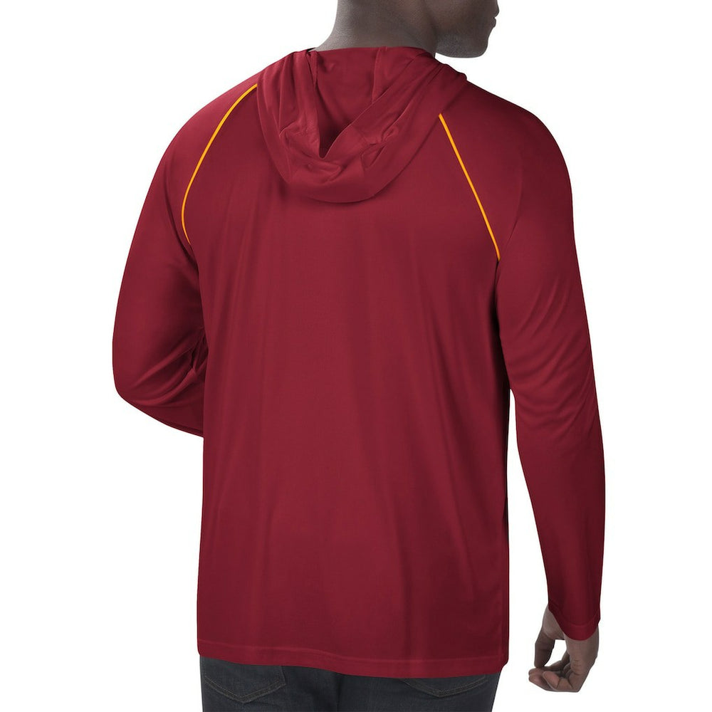 Washington Football Team Starter Raglan Long Sleeve Hoodie T-Shirt - Burgundy - NFL