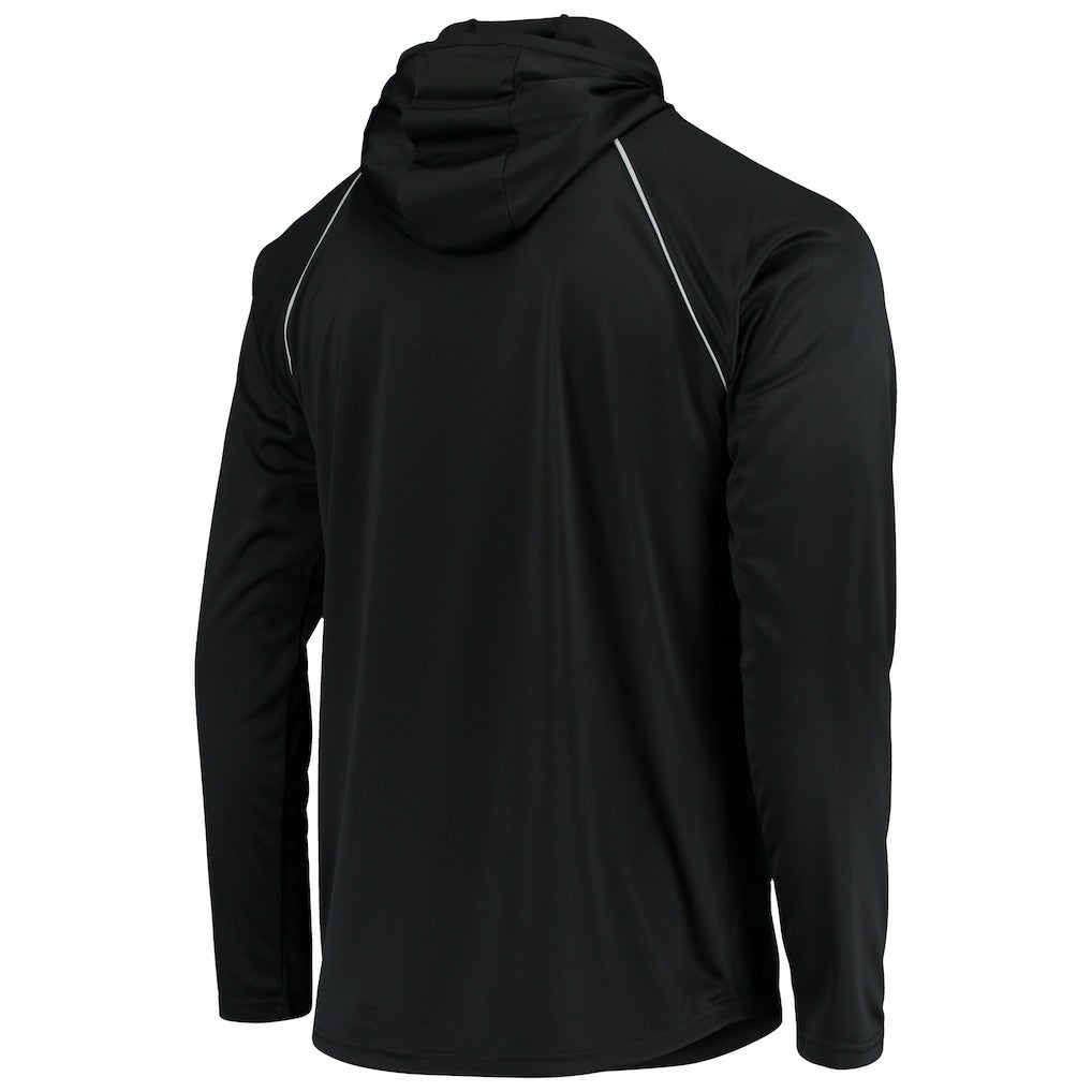 Las Vegas Raiders Starter Throwback Raglan Hoodie Long Sleeve T-Shirt - Black - NFL