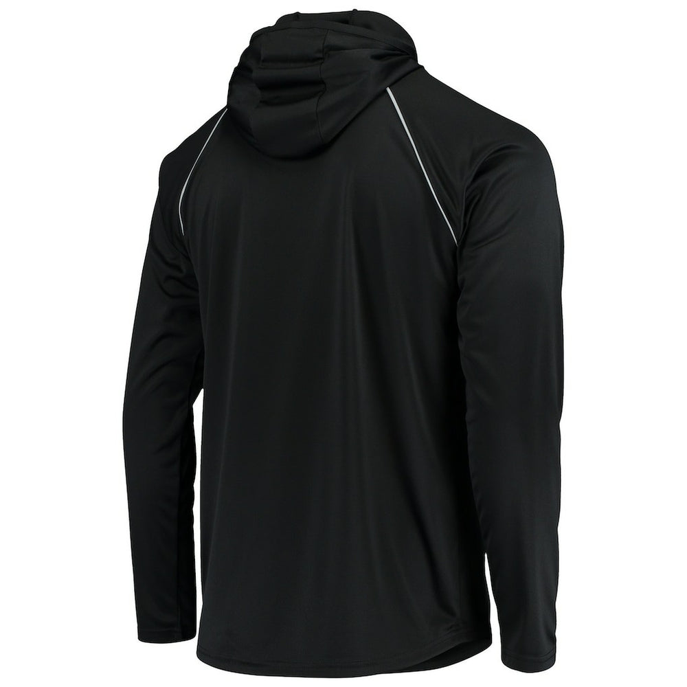 Las Vegas Raiders Starter Throwback Raglan Hoodie Long Sleeve T-Shirt - Black - NFL