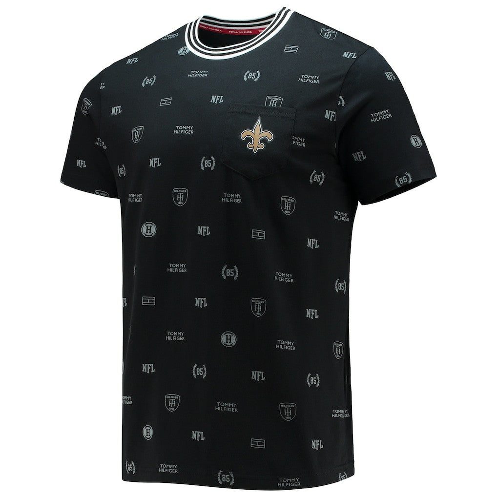New Orleans Saints Tommy Hilfiger Essential Pocket T-Shirt - Black - NFL