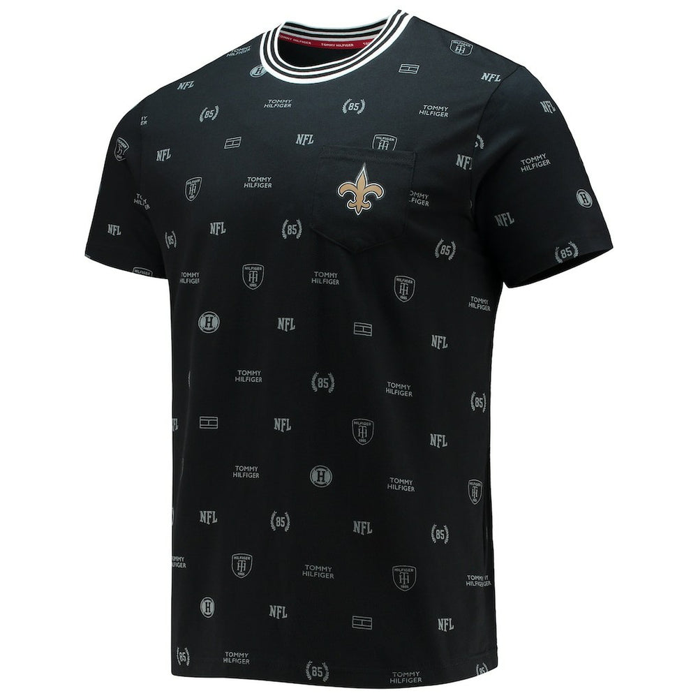 New Orleans Saints Tommy Hilfiger Essential Pocket T-Shirt - Black - NFL