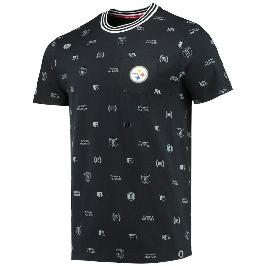 Pittsburgh Steelers Tommy Hilfiger Essential Pocket T-Shirt - Black - NFL