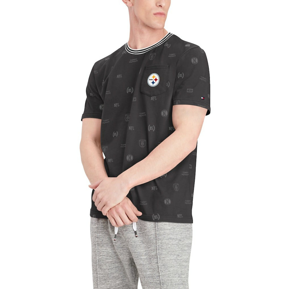 Pittsburgh Steelers Tommy Hilfiger Essential Pocket T-Shirt - Black - NFL