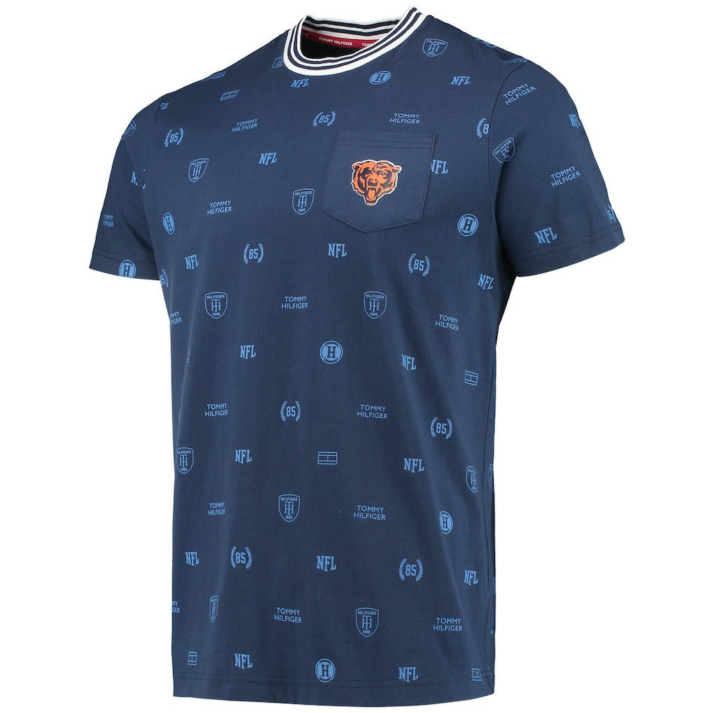 Chicago Bears Tommy Hilfiger Essential Pocket T-Shirt - Navy - NFL