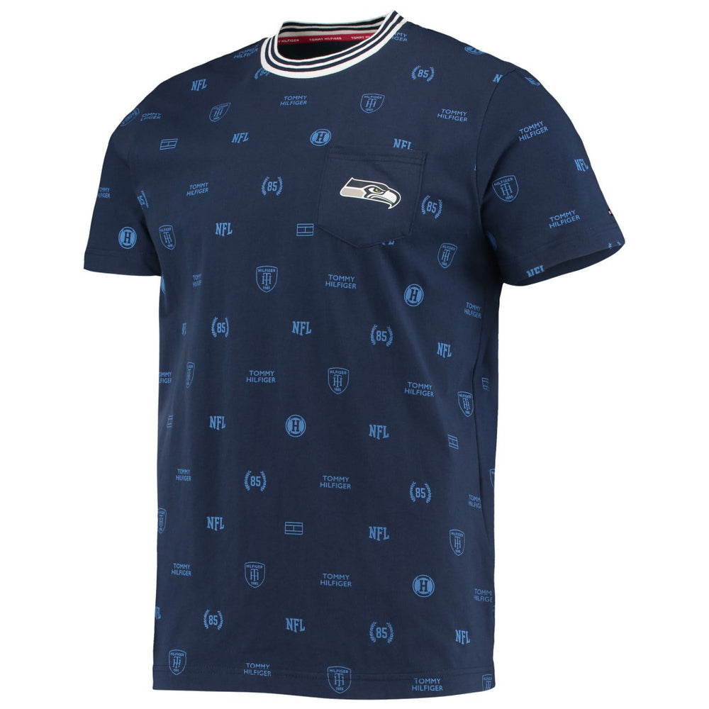 Seattle Seahawks Tommy Hilfiger Essential Pocket T-Shirt - College Navy - NFL