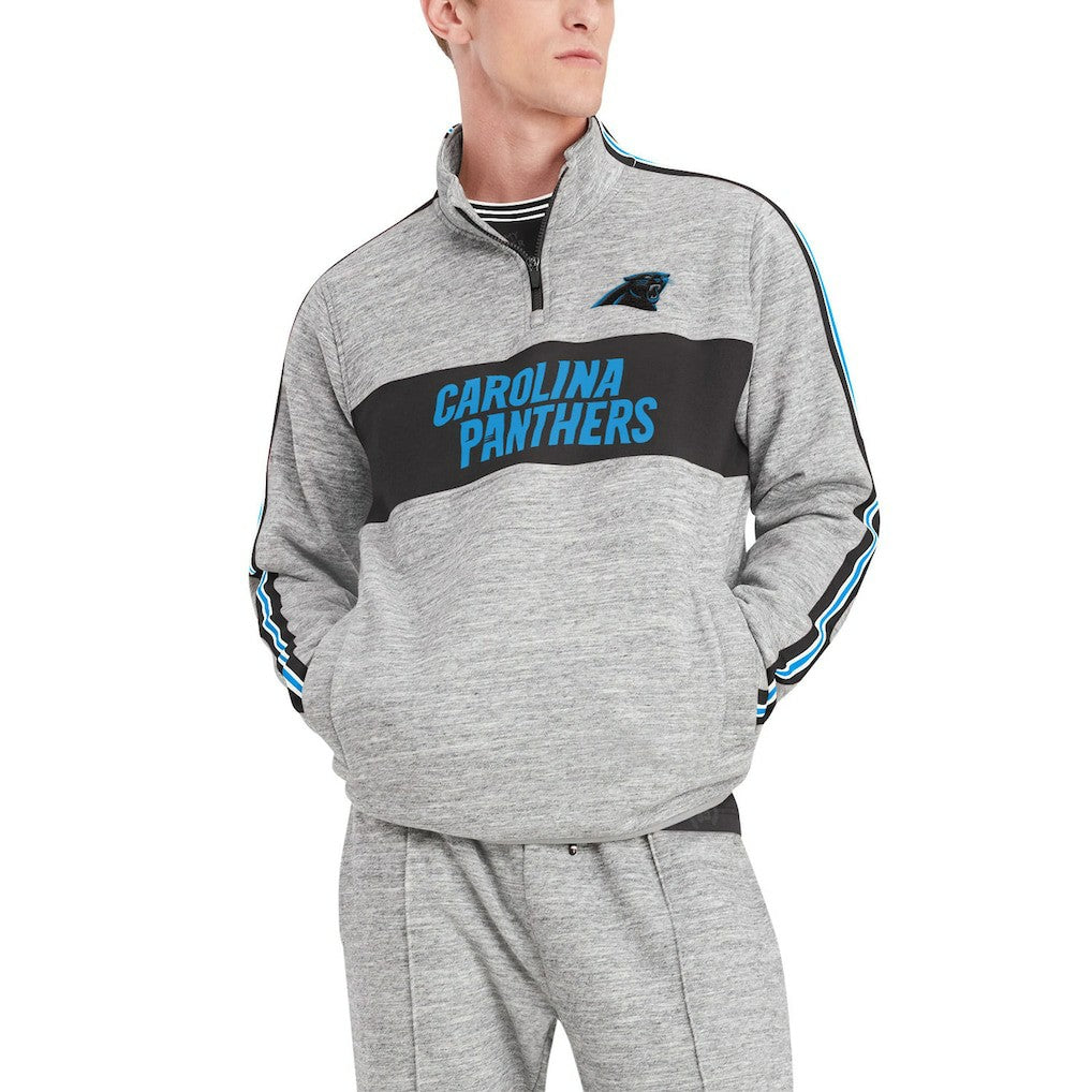 Carolina Panthers Tommy Hilfiger Mario Quarter-Zip Jacket - Heathered Gray - NFL