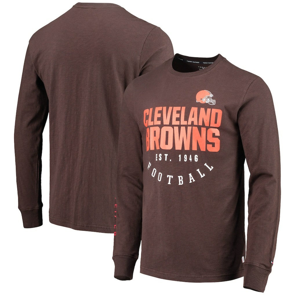 Cleveland Browns Tommy Hilfiger Peter Long Sleeve T-Shirt - Brown - NFL