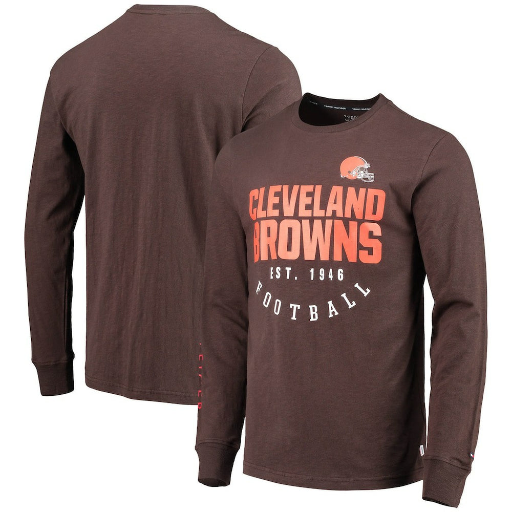 Cleveland Browns Tommy Hilfiger Peter Long Sleeve T-Shirt - Brown - NFL