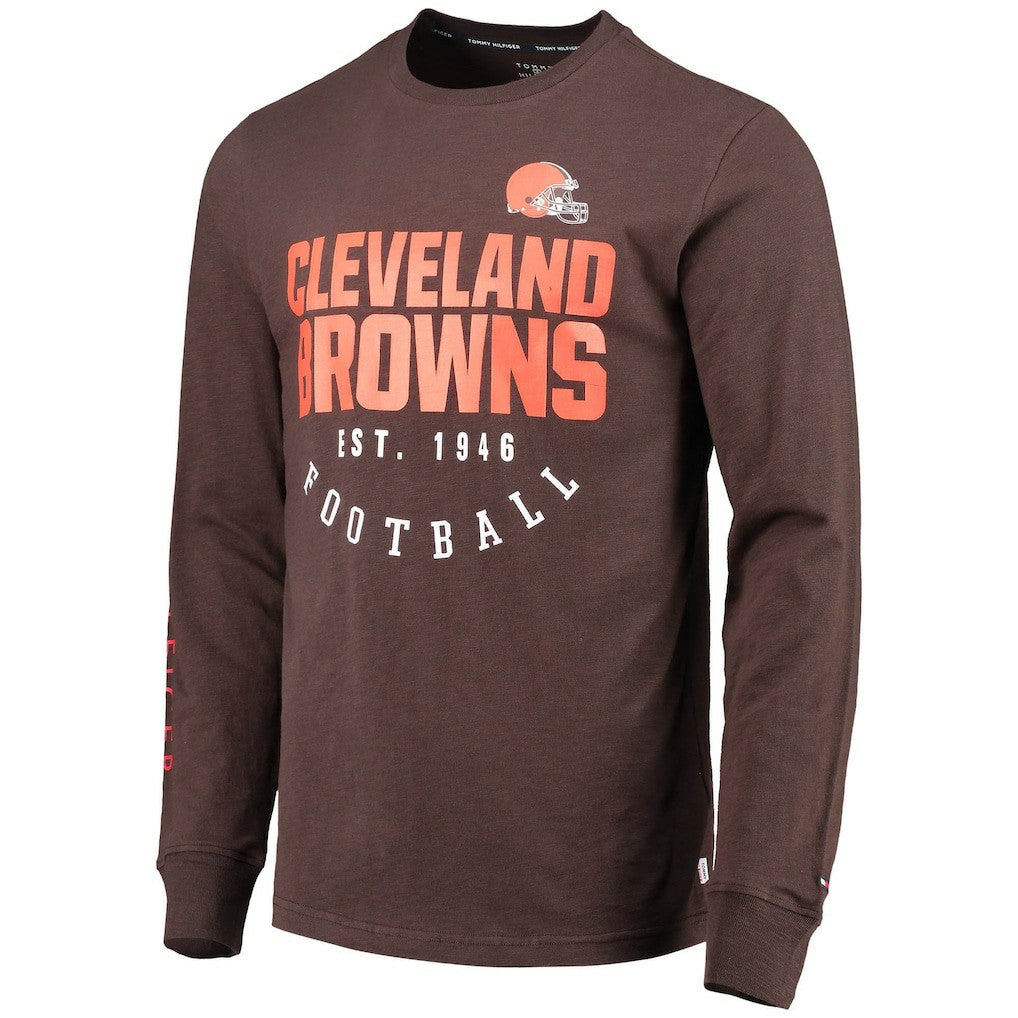 Cleveland Browns Tommy Hilfiger Peter Long Sleeve T-Shirt - Brown - NFL